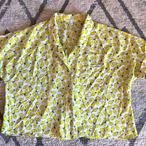 Lemon Print Camp Shirt